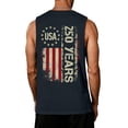 thumbnail image 4 of LNZGNM Mens 4th of July Tank Tops Plus Size USA Flag Sleeveless Shirts Muscle Graphic Tank Tops Athletic Outdoor Tee Tops,Navy S, 4 of 4