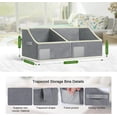 thumbnail image 4 of DIMJ Closet Storage Bins, Trapezoid Storage Baskets for Organizing, Fabric Closet Bins with Handle, Linen Closet Organizers and Storage Baskets for Shelves, Closet, 3 Packs, Light Gray Medium, 4 of 7