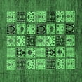 thumbnail image 1 of Ahgly Company Indoor Square Abstract Emerald Green Modern Area Rugs, 5' Square, 1 of 4