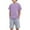 Purple, variant on Tkrady Boys Clothes Summer New Crewneck Casual Solid Color Skin Friendly Short Sleeve T Shirt Tops Shorts 2 Piece Set, Sizes 1-9 Years