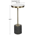 thumbnail image 5 of Uttermost Laurier Faux Shagreen Iron and Glass Accent Table in Brass/Gray, 5 of 5