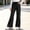 Black, variant on Girls Fleece Lined Flare Pants Elastic Waist Bootcut Trousers with Pockets White