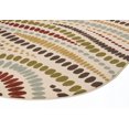 thumbnail image 7 of Contemporary Area Rug (5'3'' x 7'3'' Oval) Abstract Beige, Red Living Room Easy to Clean, 7 of 7