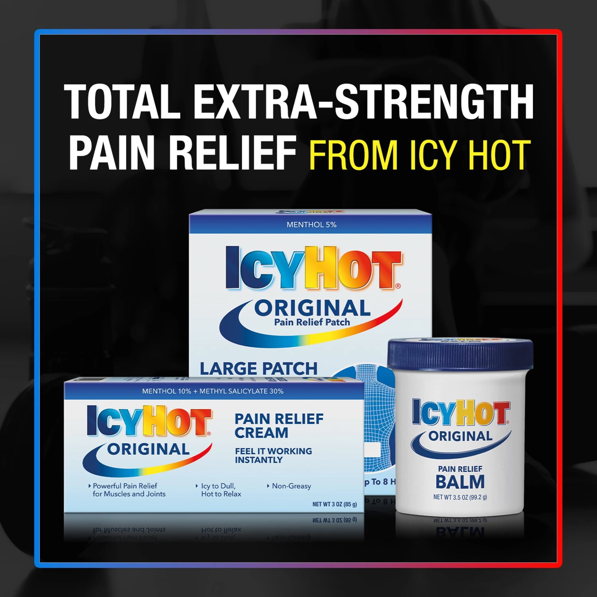 Icy Hot Vanishing Scent Pain Relief Gel With Menthol, 2.5 Ounces (Pack of 4)