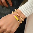 thumbnail image 2 of Handmade Teacher Appreciation Stackable Bracelets Teacher's Day Personalized Soft Clay Teach Inspire Nature Wood Beaded Elastic Bracelets for Women Christmas Graduation Birthday Party Jewelry Gifts, 2 of 10