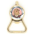 thumbnail image 1 of Pigeon Flower  Cartoon Illustration Pattern Beer Bottle Cap Opener Stainless Steel Key Chain, 1 of 3
