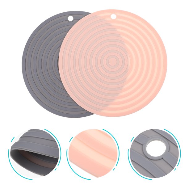 unbranded 2Ud Tapetes De Silicona Para Comedero De Mascotas Con Aislamiento Térmico Y Resistencia Para Hogar