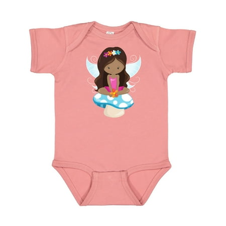 

Inktastic African American Fairy Fairy Sitting On Mushroom Gift Baby Girl Bodysuit