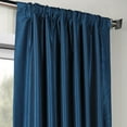 thumbnail image 3 of Half Price Drapes Storm Grey Faux Silk Room Darkening Curtains for Bedrooms (1 Panel), 50WX 84L, 3 of 6