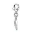 thumbnail image 2 of FB Jewels Sterling Silver Click-on CZ Polished Heart Charm, 2 of 3