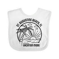 Inktastic Summer Vacation Mode St. Augustine Beach Florida Boys or Girls Baby Bib