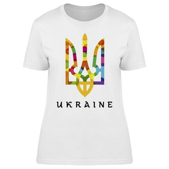 Ukraine National Emblem T-Shirt Women -Image by Shutterstock, Female Small
