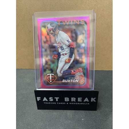 2024 Topps Chrome Byron Buxton Minnesota Twins #10 Pink Refractor Baseball Card