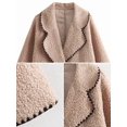 thumbnail image 6 of Women Winter Faux Fur Coats Long Sleeve Lapel Outerwear Cardigan Fashion Fur Coat Top Khaki L, 6 of 7