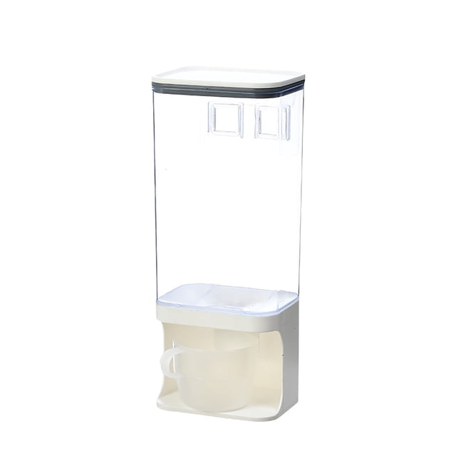asddcavvf Cereal Dispenser Wall Mounted Dry Food Container Storage Organizer for Kitchen Meal Prep Glass Container Fridge Storage Breading Shaker Container