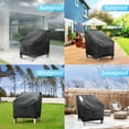 thumbnail image 3 of Patio Chair Covers, Lawn Chair Covers 600D Heavy Duty Oxford Cloth, Patio Furniture Covers Waterproof, Fit to 31" W x 38" D x 30" H, Black, 2 Pack, 3 of 6