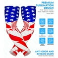 thumbnail image 4 of Exxact Sports Compression Arm Sleeves for Men & Women, 1 Pair Performance Sleeves for Baseball, Football, Youth & Adult Sizes - (USA Baseball Flag, AXL), 4 of 7
