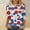 Blue, variant on Cavosen Red White and Blue Tops for Women Patriotic 3/4 Sleeve Round Neck Tops American Flag Print T Shirts Lady XL Independence Day Casual Tops 4th of July Tunic Tees 2025 Patriotic Clothes