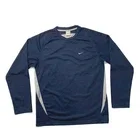 Vintage Nike Mesh Top Pullover Swoosh Long Sleeve Breathable S Blue Gray NWOT