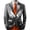 Gray, variant on Mens Halloween Themed Casual Suit Jacket Gradient Vintage Haunted Castle Pumpkin Bat Graphic Long Sleeve Lapel Party Blazer (Excluding tie and pocket decoration) Gray S