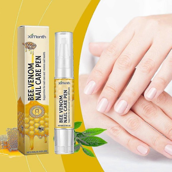 Bee Venom Nail Care Pen, 4ml Nail Treatment Pen for Nail Fungus Infection, for Nourished Fingernails and Toenails, with