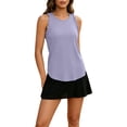 thumbnail image 3 of CAIXIA Women Summer Workout Tank Tops Ruffle Sleeveless Racerback Crewneck Casual Loose Running Gym Athletic Tee Shirts, 3 of 5