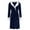 Navy 1, variant on hotojiny Womens Plus Size Robes Hooded Winter Warm Plush Shower Spa Bathrobe Fuzzy Sleepwear Soft Loungewear
