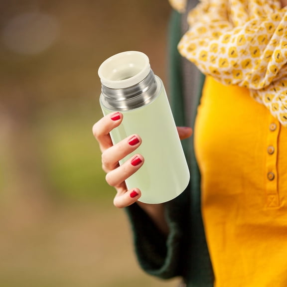 Luxshiny Stainless Steel Insulated Flask Green Compact and for Storage