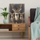 thumbnail image 5 of Qisvanset Framed Canvas Wall Art 12x16 Inch Neutral Tone Three Deer Country Wildlife Art, 5 of 5