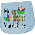 thumbnail image 2 of Inktastic My 1st Mardi Gras with Mask Baby Burp Cloth, 2 of 3