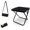 Black, variant on Portable Foldable Backpack Stool, Pocket Chair Camping Fishing Stool, Mini Outdoor Camping Stools Sling Bag, Collapsible Stools Chairs Carry Bag for Fishing Travelling Picnics
