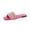 Summer Shoes # Hot Pink, variant on Womens Flats Sandals Square Open Toe Slip On Slides Pearl Rhinestone Embellished Wide Strap Summer Shoes Dressy Casual Bridal Wedding Guest Vacation Beach Footwear Elegant