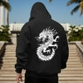 thumbnail image 2 of CONROSES Mens Hoodies Dragon Graphic Y2K Hoodie for Men Long Sleeve Warm Pullover Hooded Sweatshirt Soft Fall Winter Sweatshirts With Pocket, 2 of 4
