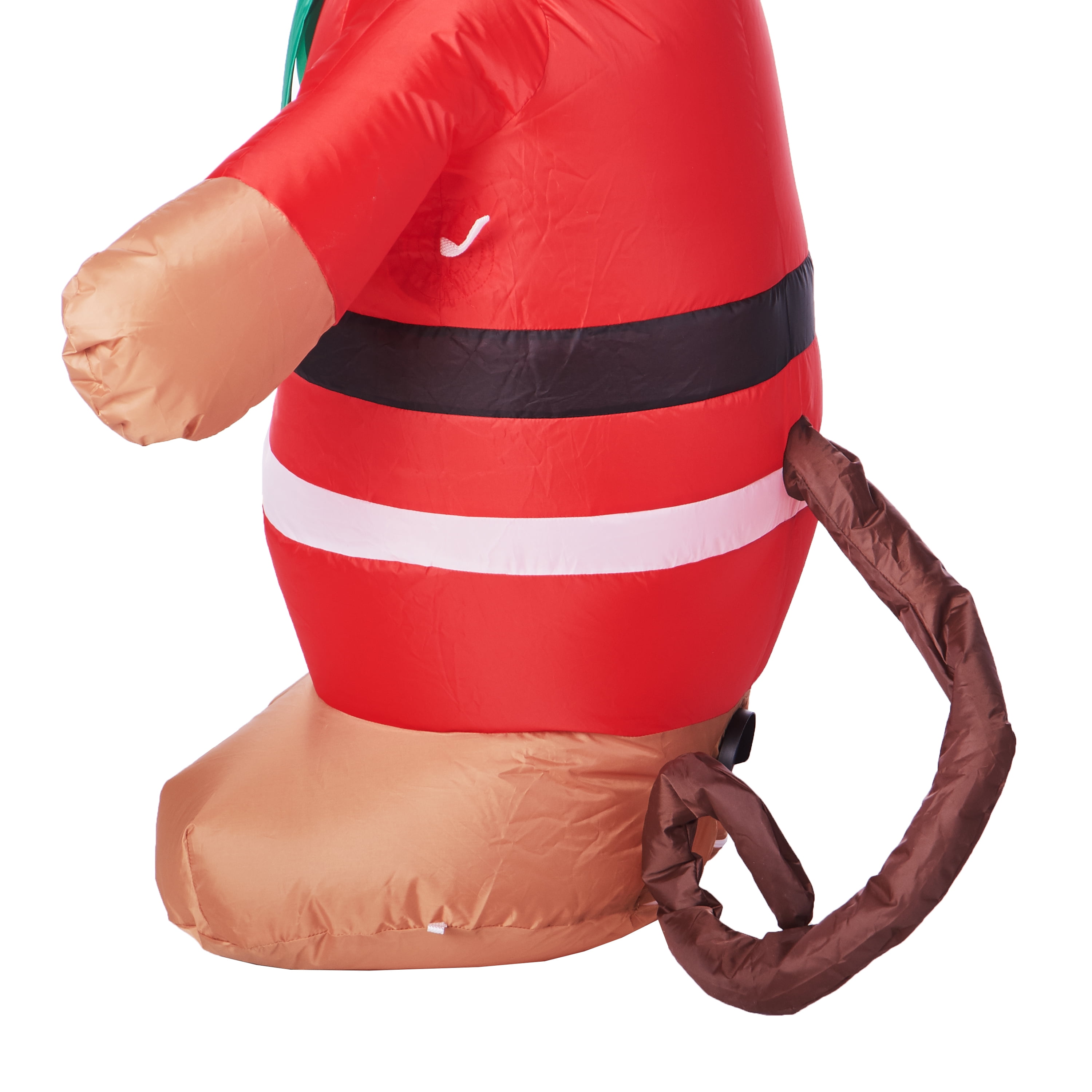 HOLIDAY TIME INFLATABLE MONKEY IN SANTA SUIT 4' OUTDOOR YARD CHRISTMAS