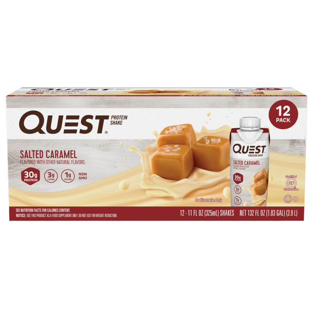 Quest Nutrition Ready to Drink Salted Caramel Protein Shake, High