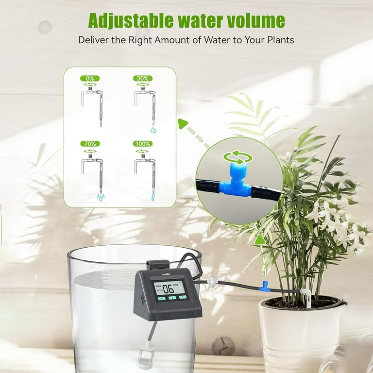 RainPoint Automatic Watering System for Potted Plants Adjustable DIY Drip  Irrigation System, 10-Pot Indoor Watering Kit with Timer, IK10P -  Walmart.com