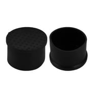 Unique Bargains 2pcs 45mm Diameter Pipe Tube Insert Chair Leg Cap Round Black PVC Tubing Plug