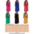 thumbnail image 3 of Gomelly Women Summer Beach Sundress Sleeveless Maxi Dress Loose Long Ladies Casual Party Spaghetti Strap Plus Size Green 3XL, 3 of 3