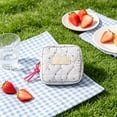thumbnail image 5 of Feledorashia Sanitary Napkin Storage Bag, Portable Period Pouch, Heart Dots Fabric Mini Organizer, Compact Small Squares Makeup Purse with Double Zipper and Soft Quilted Design, 5 of 6