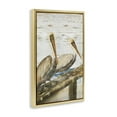 thumbnail image 4 of Stupell Industries Rustic Pelicans Perched Animals & Insects Painting Gold Floater Framed Canvas Art Print Wall Art, 21 x 31, 4 of 10