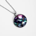 thumbnail image 4 of Dragonfly Glass Design Circular Pendant Necklace | Women's Jewelry, 4 of 5