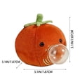 thumbnail image 3 of Plush Vegetable Toy, Squeezy Bubble Blowing Stuffed Pumpkin, 1 Pack Soft Fuzzy Farm Themed 4.0 inch Small Interactive Sensory Play Gift for Kids Toddlers Holiday Party Favors Home Desk Decor, 3 of 7