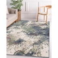 thumbnail image 2 of Northside Decor  Dayton Blue/Green Distressed Rug Green/Teal 6'7" x 9'6" Contains Latex Abstract Stain Resistant,Pet Friendly 6' x 9' Bedroom,Living, 2 of 5