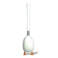 thumbnail image 1 of Soporte de cepillo para el inodoro lindo depurador de silicona con mango largo Soporte de secado rápido Cepillos flexibles Accesorios de limpieza de baño Blanco Inevent HA059138-01, 1 of 7