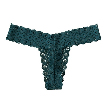 

ãTOTOãIntimates For Women Hollow Essentials Stretch Bikini Panty Lace Trim 4 Colors Comfy Underwear