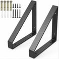 thumbnail image 1 of Soporte triangular de Metal resistente, soporte de pared, soportes triangulares para estante de pared, soportes de ángulo recto de Metal para muebles, 2 uds., 1 of 5