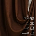 thumbnail image 3 of 3S Brother's Home Decorative Brown Curtains 100" Wide Extra Long Luxury Colors Linen Look Custom Made 5-25 Feet Made in Turkey Hang Back Tab & Rod Pocket Single Panel Home Décor (100"Wx228"L), 3 of 6