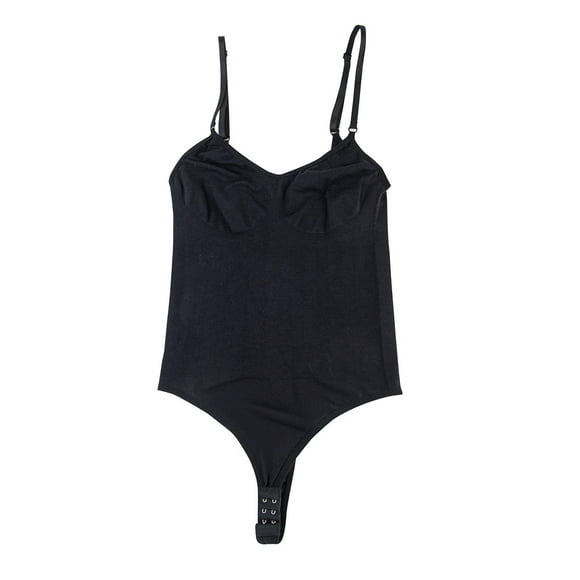 Body moldeador para mujer, color liso, con tirantes, corsé ajustado y espalda descubierta. Moldeador de poliéster para mujer.