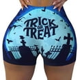thumbnail image 2 of Gaeub Halloween Trick Or Treat Print Workout Shorts for Women,Seamless Scrunch Short,Gym Yoga Running Sport Active Exercise Fitness Shorts-XX-Large, 2 of 8