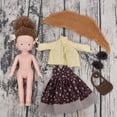thumbnail image 1 of Muñeca de peluche de niña hecha a mano, linda muñeca de niña, juguete de peluche, regalo de cumpleaños de Navidad para niños, 1 of 10